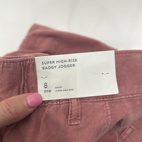 American Eagle super high-rise baggy jogger pink size 8 short. NWT. - Picture 11 of 13